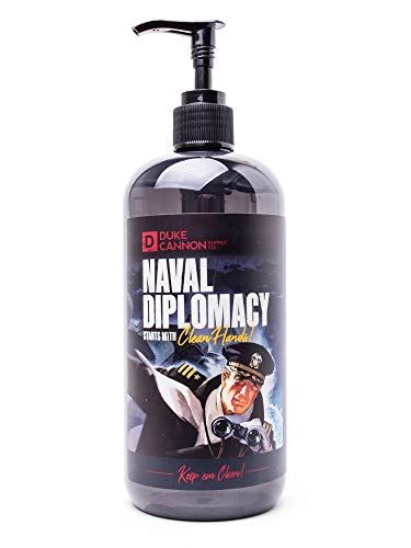 Компанията Duke Cannon Supply Co. Течен сапун за ръце - Naval Diplomacy, 17 течни унции, За поддържане на чистотата, с нотки