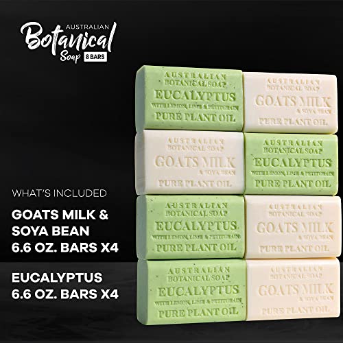 Австралийското ботаническото сапун, Класически сапун от козе мляко и Эвкалуптуса | Мъжки опаковка Soap Duo | Барове