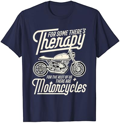 Една забавна Терапия Мотоциклетист - Реколта Байкерская Подарък Тениска С Къс ръкав