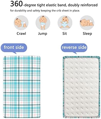 Кухненски Кърпи за яслите в бирюзовую ивица, Портативни мини-чаршафи за легла с Меки и дишащи Кърпи-Отлични