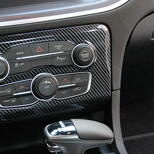 Капак панел централно управление, климатик crosselec от Въглеродни Влакна tirm за Dodge Charger 2015+ (Черен)