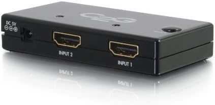 C2G 2-Портов превключвател, HDMI, Тънък Дизайн, 40349 Черен