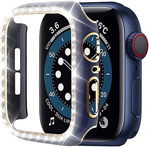 UMCNVV Калъф с кристали и диаманти за Apple Watch 7 6 se 40 мм 44 мм 41 мм 45 мм iWatch Series 5 3 38 мм 42