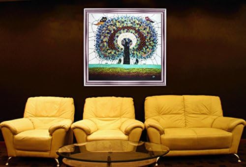 Художествена живопис батик Дървото на живота на четката Агунга (100 см х 90 см)