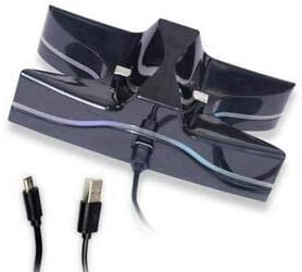 OhhGo LED Dual USB Зарядно Устройство Станция зарядно устройство ще захранване на Зарядно устройство за Sony PS4 Playstation4