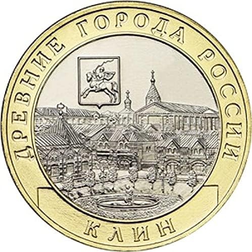 Русия 2019 Древен Град Серия Клин Клин 10 Рублевая Двойна Метална Възпоменателна Монета coinCoin са подбрани Възпоменателна