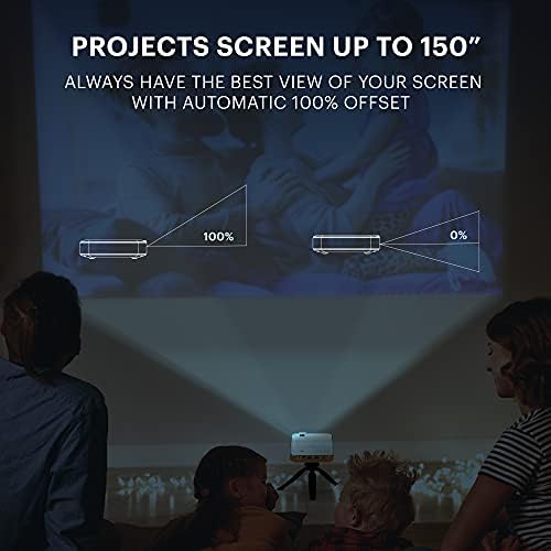 Портативен HD Smart проектор KODAK Luma 400 | Мини система за Домашно кино, съвместим с Wi-Fi, Bluetooth, HDMI и