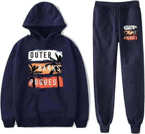 MARLLEGEBEE Outer Banks Pogues OBX Hoody С качулка, Панталони за джогинг, Комплект от две части, Качулки + Спортни