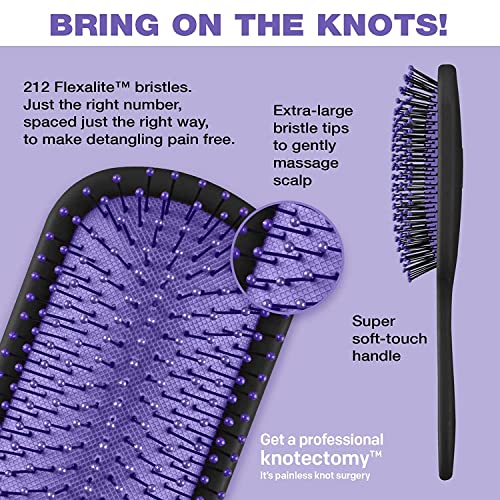 Четка за разнищване на косата Knot Doctor for Conair Premium Pro за мокра или суха коса с Лилаво футляром за съхранение, 1