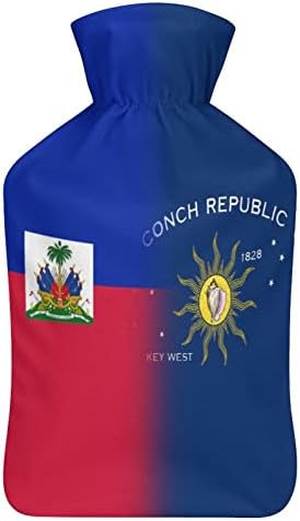 Хаити Черупки Република Кий Уест Флаг Бутилка С Гореща Вода 1000 мл Сладка Мека Чанта За Впръскване на Вода