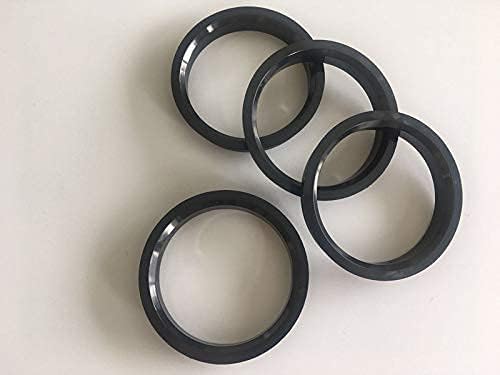 NB-AERO 4 бр. Черни полиуглеродные пръстени от 70,4 мм (колелце) до 57,1 мм (Ступица) | Централно пръстен Hubcentric
