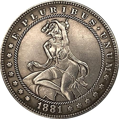 1881 Американски Морган Блуждающая Възпоменателна Монета Са Подбрани Монета За Подарък Щастлив Предизвикателство