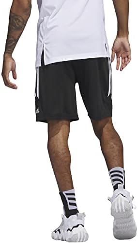мъжки баскетболни шорти adidas Legends 3 в ивицата XL 9-инчов Черно-Бял