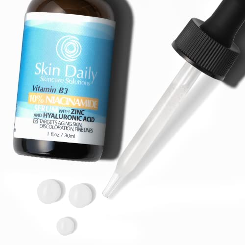 Skin Daily 10% Ниацинамидная осветляющая серум с цинк за лечение на тъмни петна, хиперпигментация и меланодермии