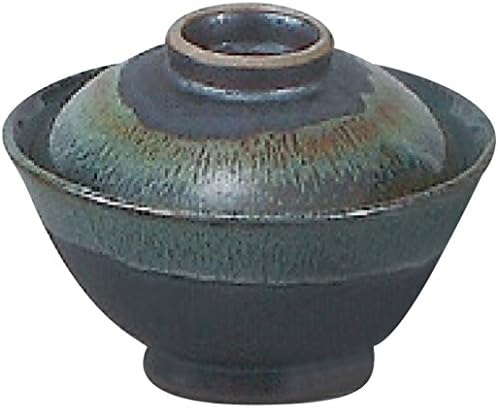 Yamasita Занаятите 11522320 Купа с Кръгла капачка, покрита със Синя желязна глазура, на 5.9 x 5.9 на x 4.3 инча (15