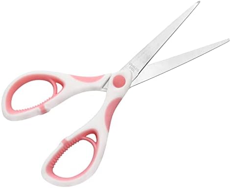 Универсални Ножици от неръждаема стомана 6,7 Розови Остри Ножици са с Удобен за Изземване на Канцеларски материали