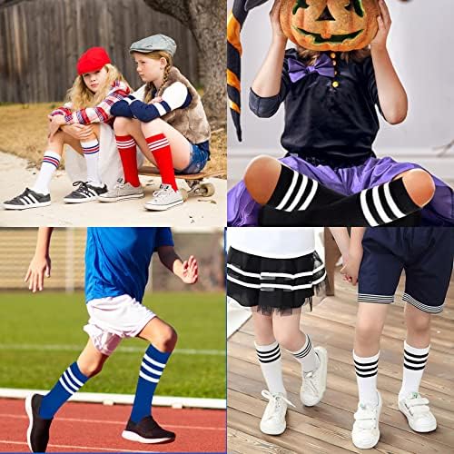 Американски Тенденции, Детски Футболни Чорапи за Малки Момчета и Момичета, Чорапогащи в Ивица, Памучни Спортни