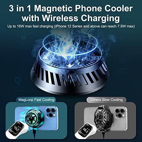 Охладител за телефон MagLoop за игри, Магнитно Безжично Зарядно устройство, Безжична Зарядно устройство за радиатор мобилен