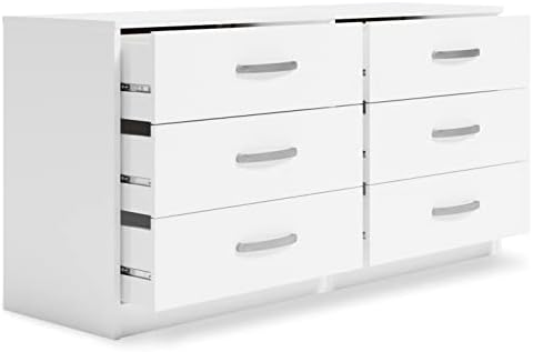 Корпоративна дизайн от Ашли Flannia Скрин с шест чекмеджета, 59 W x 19G x 29В бяла, бяла