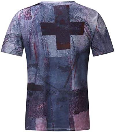 UBST Мъжки солдатские Тениски с къс ръкав, Летни Тениски на Faith Jesus Cross с принтом Лъв, Дебнещ Спортни тениски