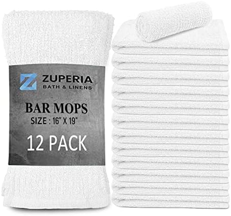 Кухненски кърпи за бар парцал ZUPERIA - 12 опаковки (16 x 19), Кърпи за бар-меки материали Кърпички за миене на съдове от