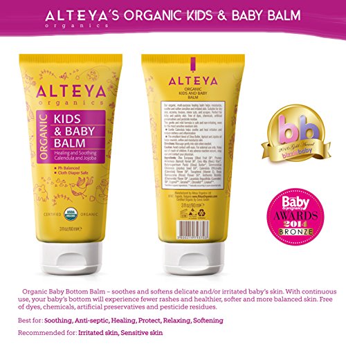 Alteya Organics Kids and Baby Balm 3 ет. унция / 90 мл - Сертифицирана от Министерство на земеделието на САЩ Органично,