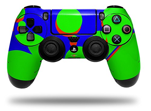 Обвивка WraptorSkinz е съвместим с контролера на Sony PS4 Dualshock PlayStation 4 Original Slim и Pro Drip Синьо Зелено Червено