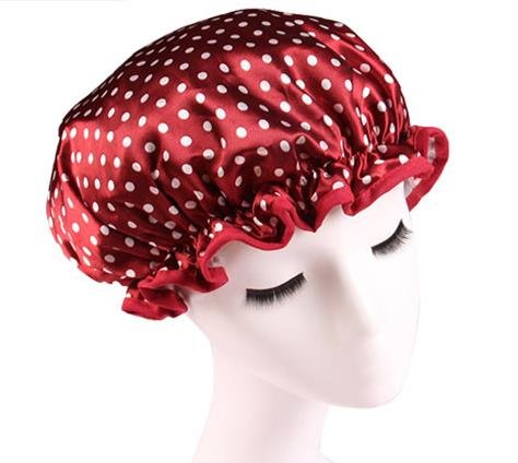 Модерен дизайн, Стилна висококачествена Множество шапка за душ с красив дизайн и цвят (размер за възрастни, Вино-червено