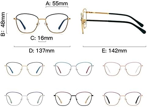 Очила за четене RESVIO за жени и мъже в Метална Рамка, Ръчно изработени Квадратни Извънгабаритни Очила за четене