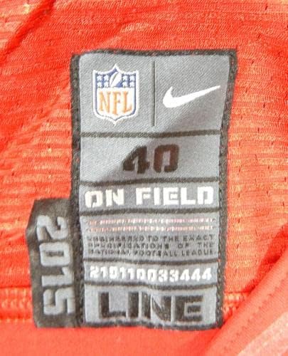 2015 San Francisco 49ers Shaun Draughn 24 Пусна Червената фланелка 40 DP35645 - Използваните тениски Без подпис за игри в NFL