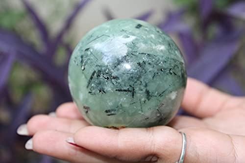 Jet International Crystal Jet Автентичен Масажна топка от Пренита с скъпоценния камък на 40-50 мм, Издълбани Кристална Олтара,