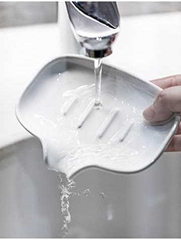 Бяла керамична препарат за съдове от златист мрамор дизайн, Лесно почистване, Самоотводящийся държач за сапун, запазва сух