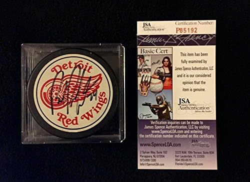 Боб Проберт Подписа детска шайбата Детройт Ред Уингс Тренч, Аутентифицированную Jsa P85192 - за Миене на НХЛ с автограф