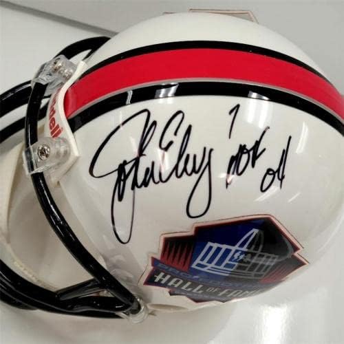 Мини-каска с автограф на Джон Элвея HOF 04 Denver Broncos ~ JSA COA - Мини-каски NFL с автограф