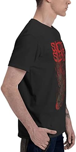 Мъжки t-shirt WOMBEL Music Памук, Графични Тениски с Къс Ръкав в Черен Цвят