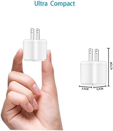 Конектор за стенен USB-зарядно устройство с 2 пакети, блок зарядно устройство 5V / 1A Cube, Съвместим с iPhone, iPod,