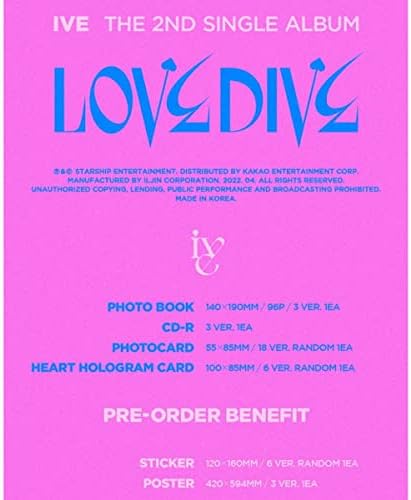 моят 2-ри сингъл от албума - Love Dive (Set Ver.) 3альбом + плакат на 3 ролка