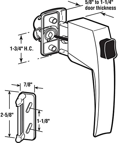 Комплект ключалки за екрана и бурното врати Prime-Line K 5007 с нощно заключване – Бързо и лесно замени стария или повреден