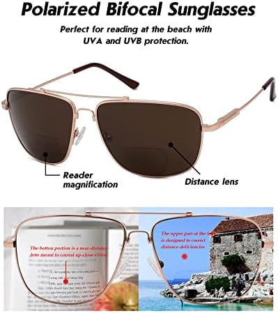 Четци поляризирани бифокальных слънчеви очила Eyekepper