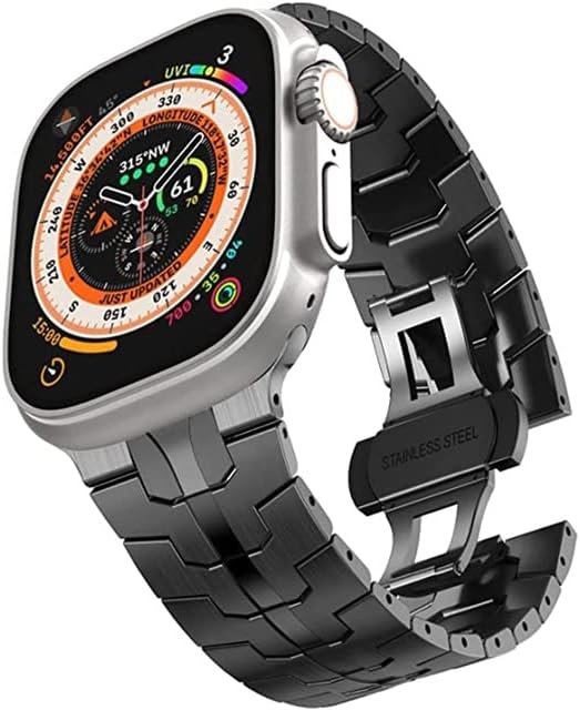 Каишка от неръждаема стомана SKM за Apple Watch Ultra 49 мм Series 8 7 6 SE 5 4 45 мм 41 мм 44 мм 40 мм Метална каишка за