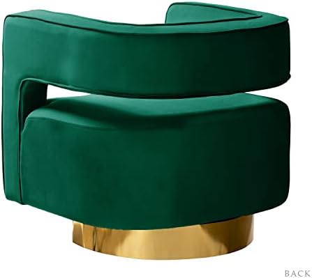 TINA'S HOME Управляемият стол-бъчва с акцент, Съвременно Изогнутое Бархатное стол-Бъчва с акцент 3D с отворен