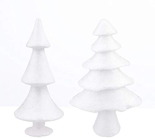 Топки Топки Поролоновые Шишарки Коледно Дърво Занаят Поролоновый Тънки Бели Фунийки Модел на Дървото за направи си САМ