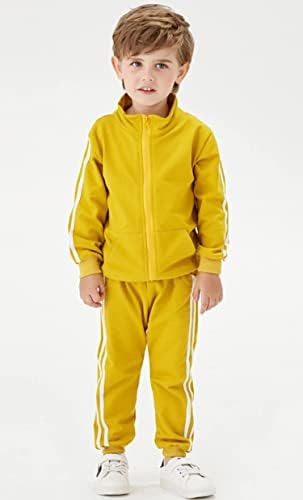 CRAZY GOTEND/Комплект спортни облекла за Малки Момчета и Момичета, Бебешки Дрехи с цип, Комплект от 2 теми,