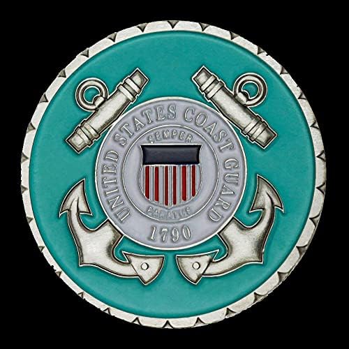 Сребърна Монета С Изображение на Череп Военна Монета Департамент на САЩ Бреговата охрана на ВМС на САЩ за Спомен Коллекционный