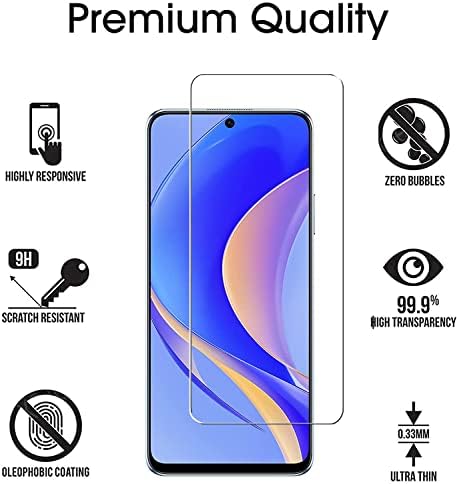 [3 опаковки] ZMONE Закалено стъкло за Huawei Nova Y90 Защитно фолио за екрана Твърдост 9H с Висока резолюция, Устойчиви