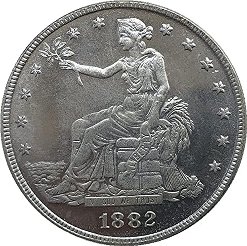 Оригиналните монети на САЩ от 1882 г., Латунная Чиния, Сребърни Изделия, Обмяна на Паметника Монета, монета Събиране, Възпоменателна
