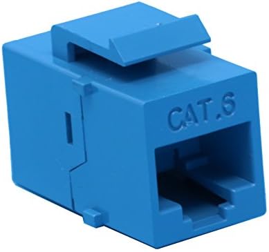 Съединител RiteAV Cat6 Ethernet Keystone Джак от Контакта към електрическата мрежа Light Almond