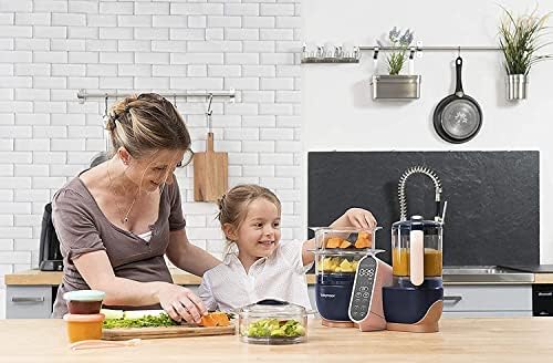 BabyMoov Duo Meal Station, 6 в 1, Сензорен Робот за приготвяне на детски храни с Пароваркой | Многоскоростным пасатор
