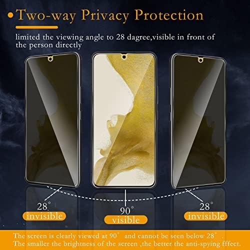 Nixinioo [2] 2 опаковки със защитно фолио за Samsung Galaxy S22 5G, твърдост 9H, устойчивост на надраскване, без мехурчета,