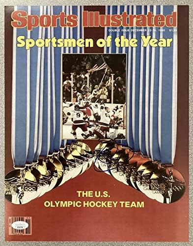 Ел Майкълс Подписа снимка 11x14 Хоккейное чудото на леда на Олимпиадата през 1980, С Автограф от JSA - Снимки NFL с